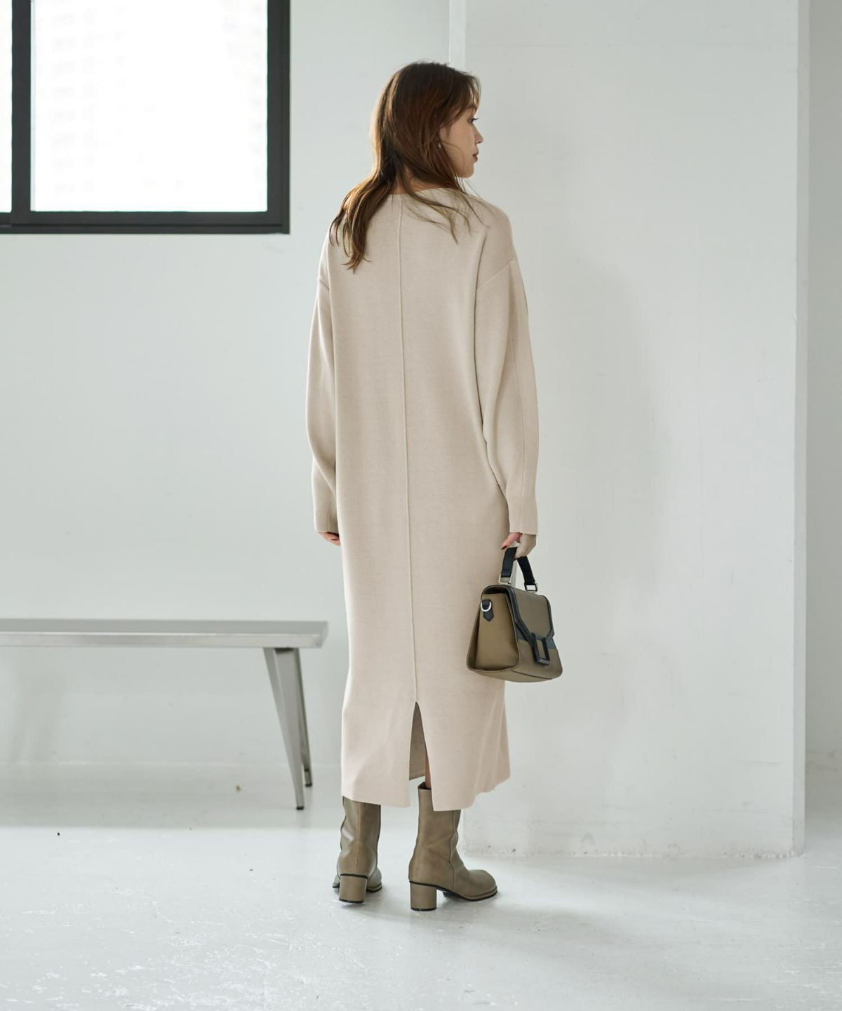 着用イメージ 167cm ライトグレージュ 02サイズ