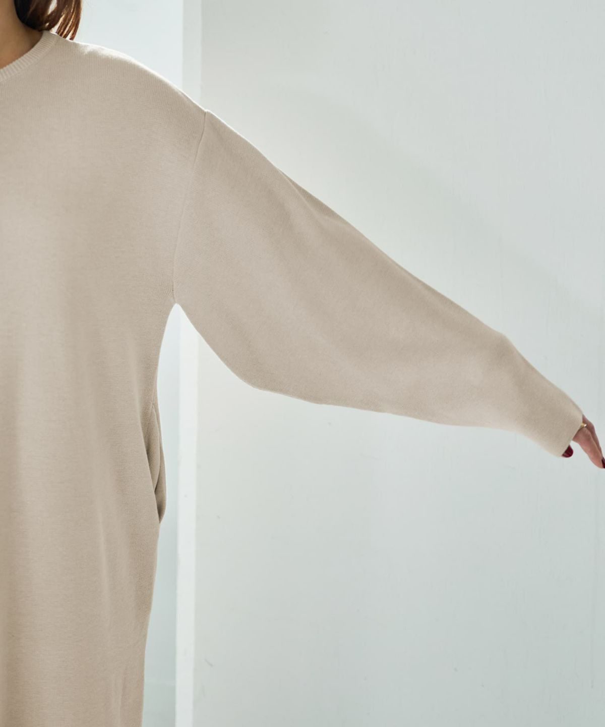 着用イメージ 167cm ライトグレージュ 02サイズ