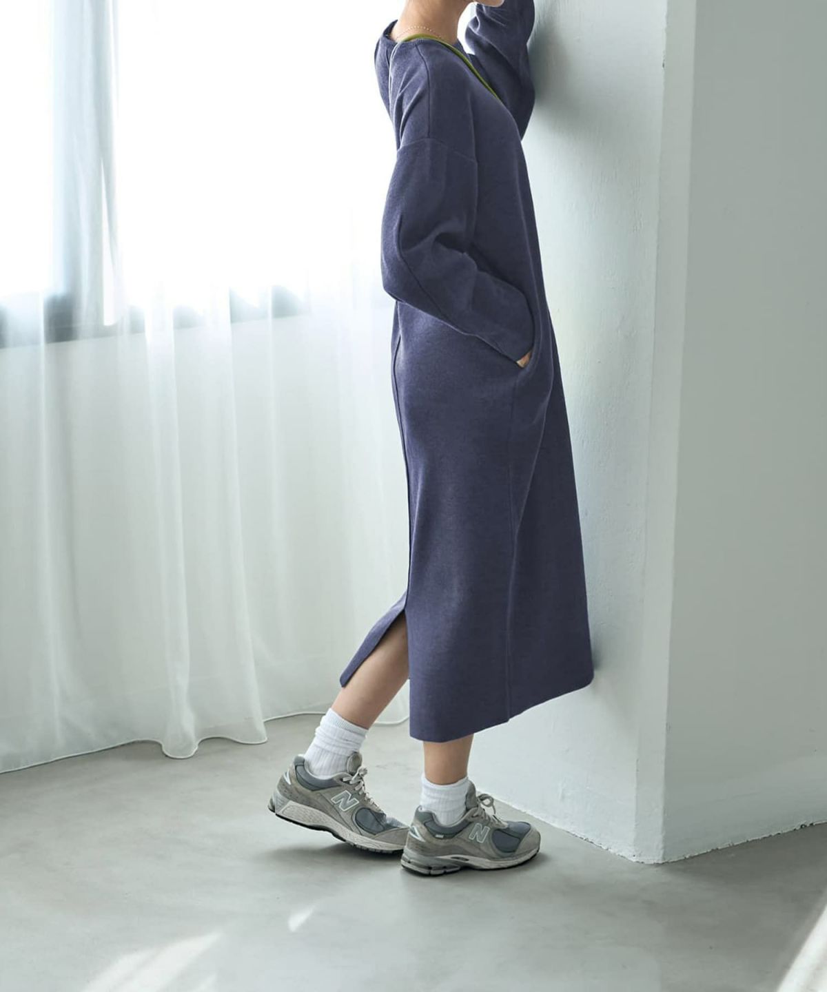 着用イメージ 168cm ニュアンスネイビー 02サイズ