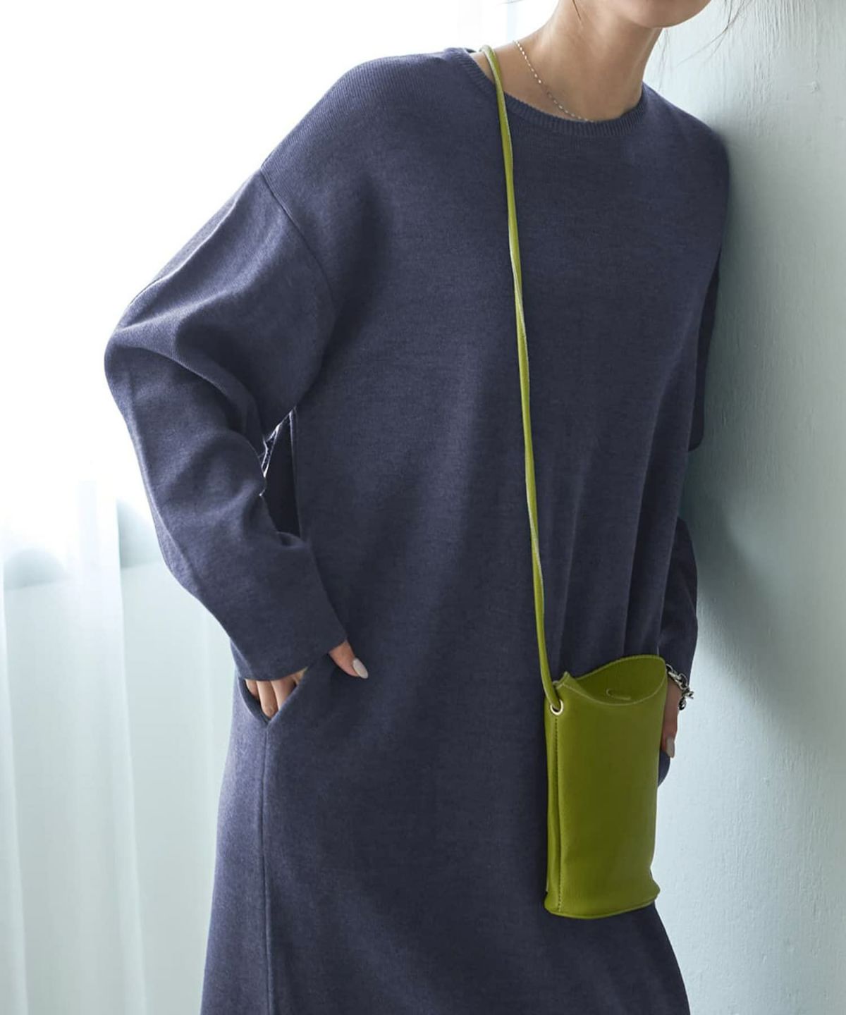 着用イメージ 168cm ニュアンスネイビー 02サイズ