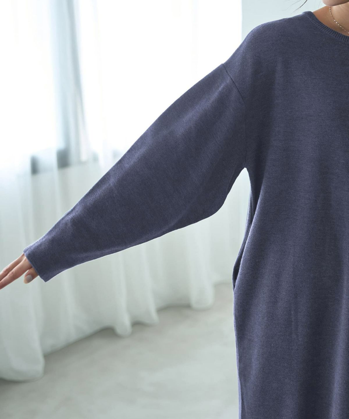 着用イメージ 168cm ニュアンスネイビー 02サイズ