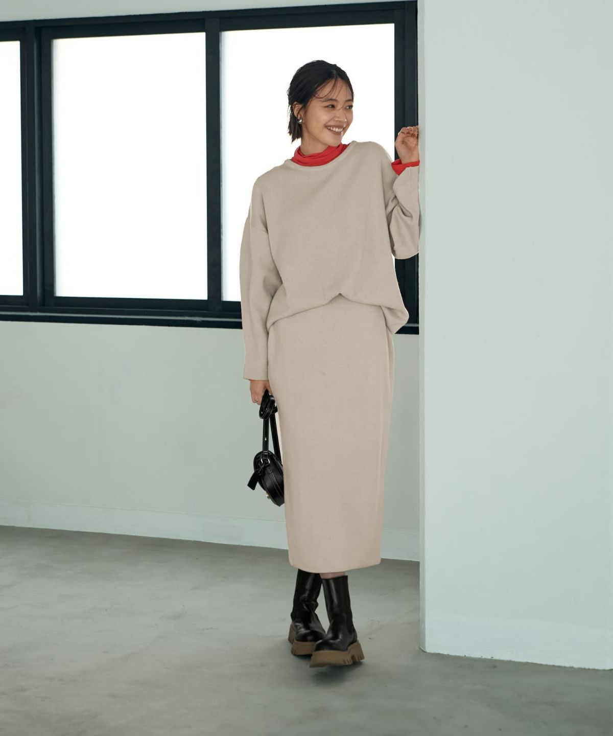 着用イメージ 168cm Sサイズ ライトグレージュ
