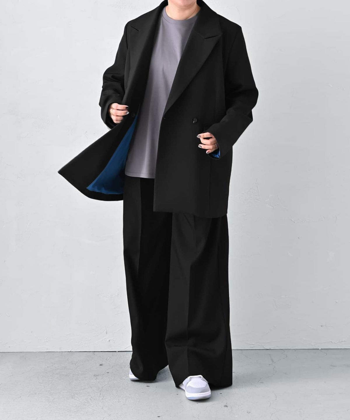 着用イメージ 163cm ブラック