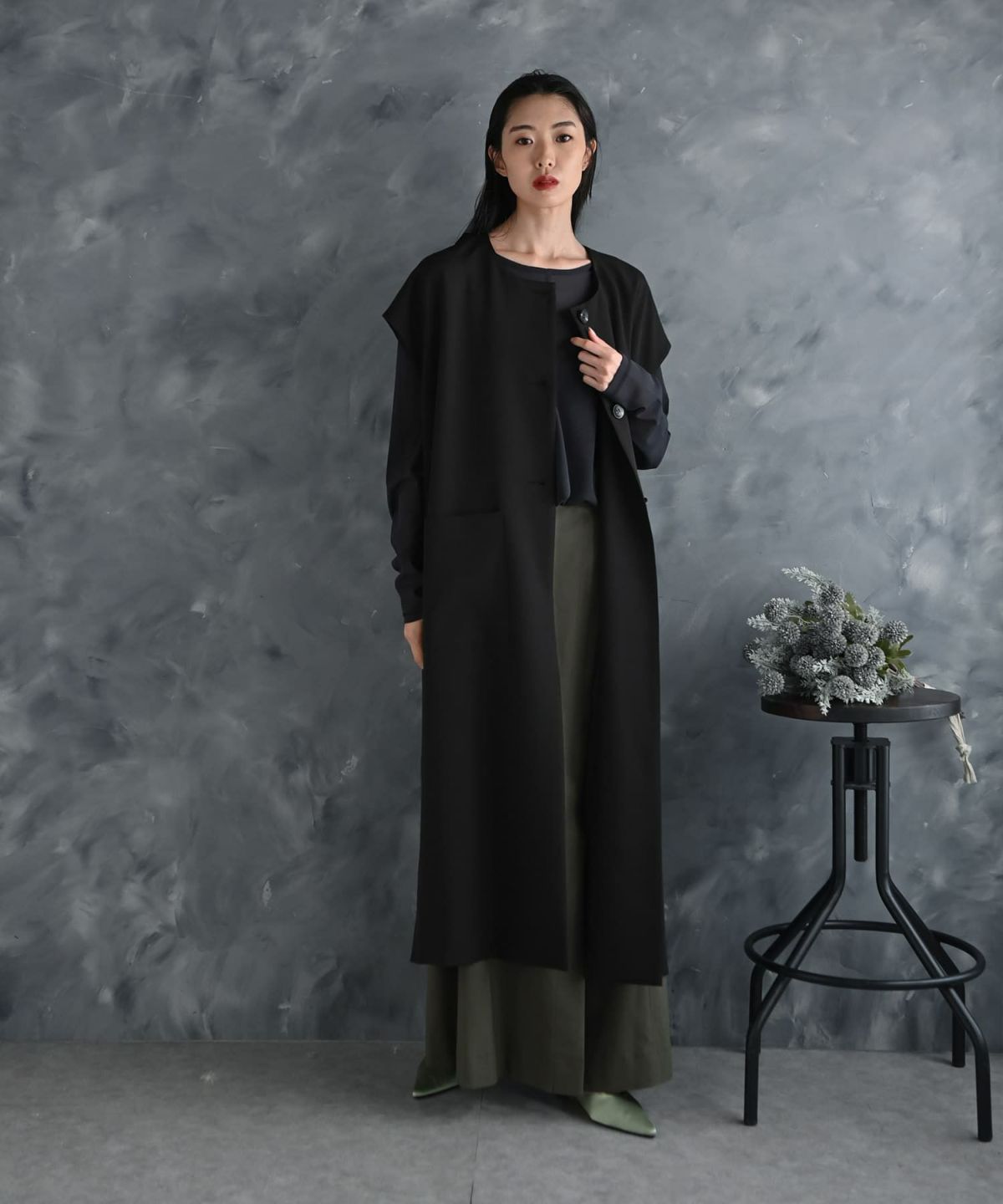 着用イメージ 175cm ブラック