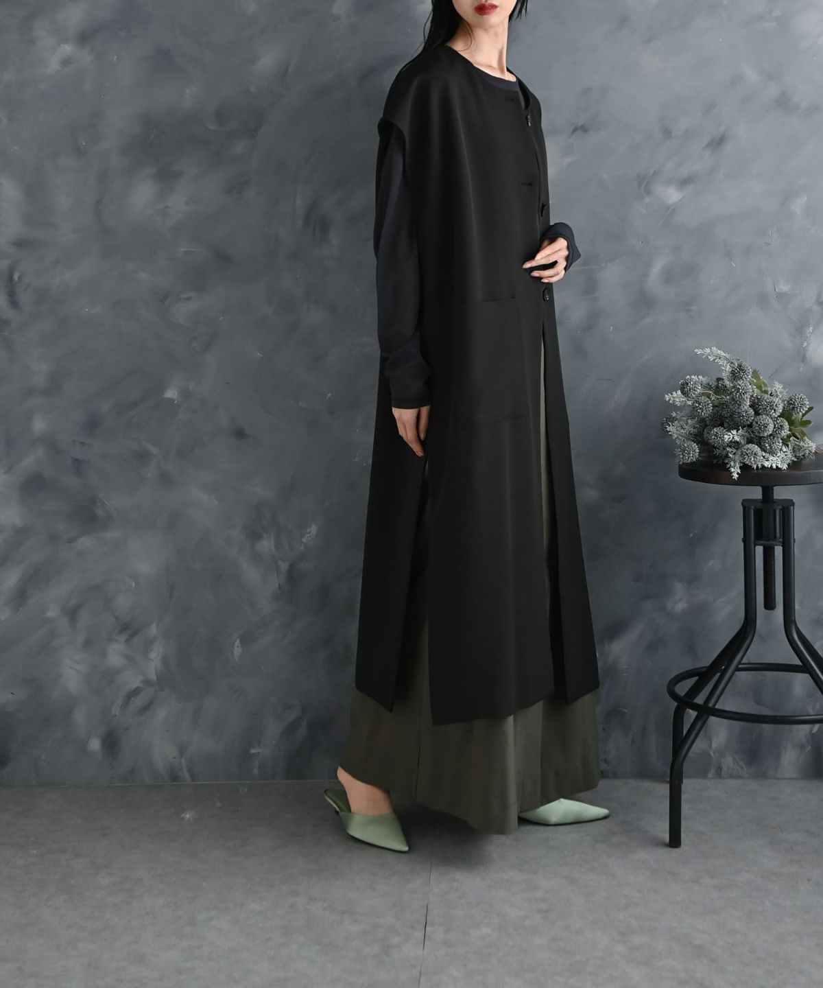 着用イメージ 175cm ブラック