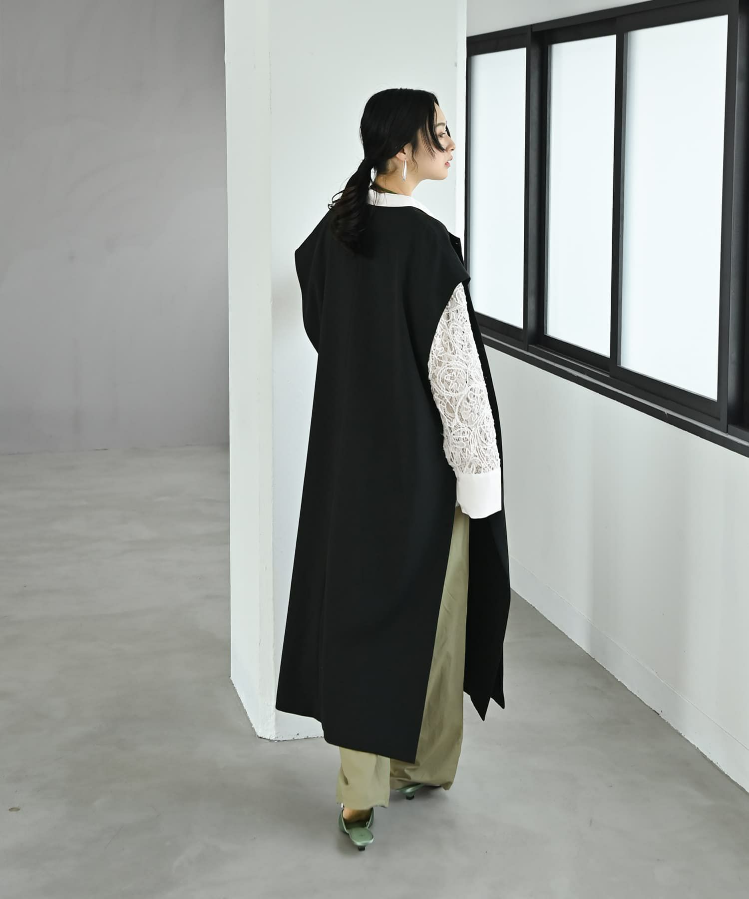 着用イメージ 175cm ブラック