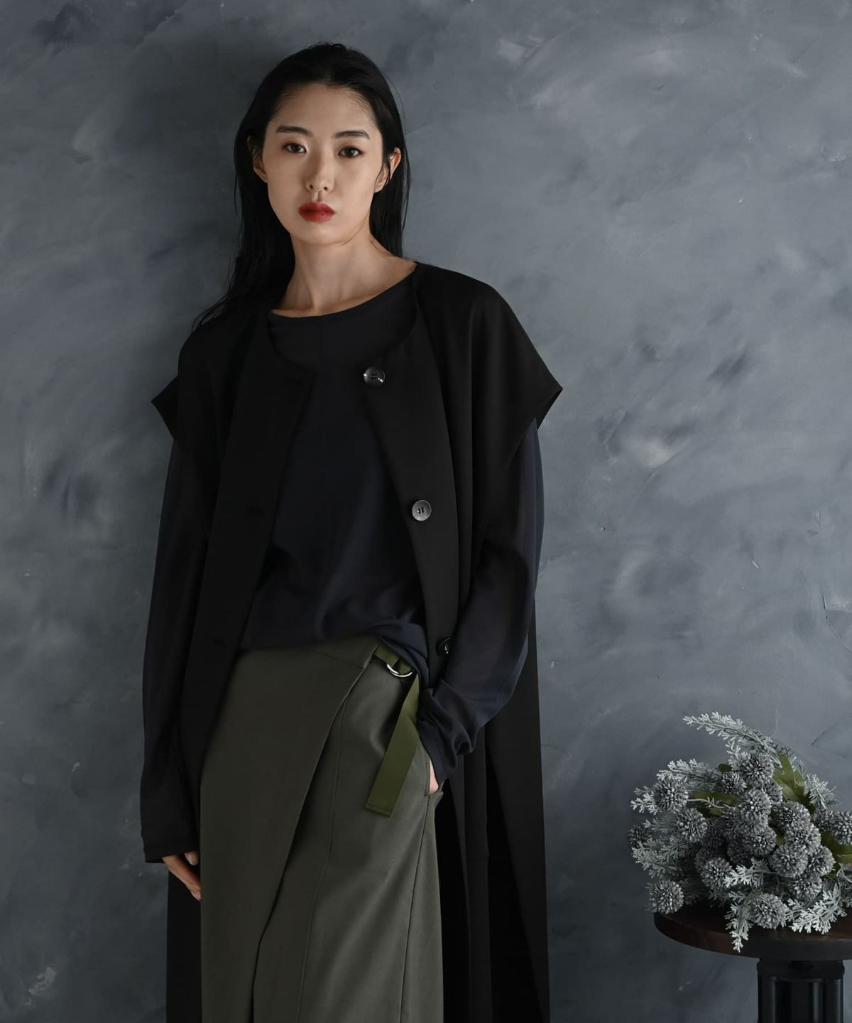 着用イメージ 175cm ブラック