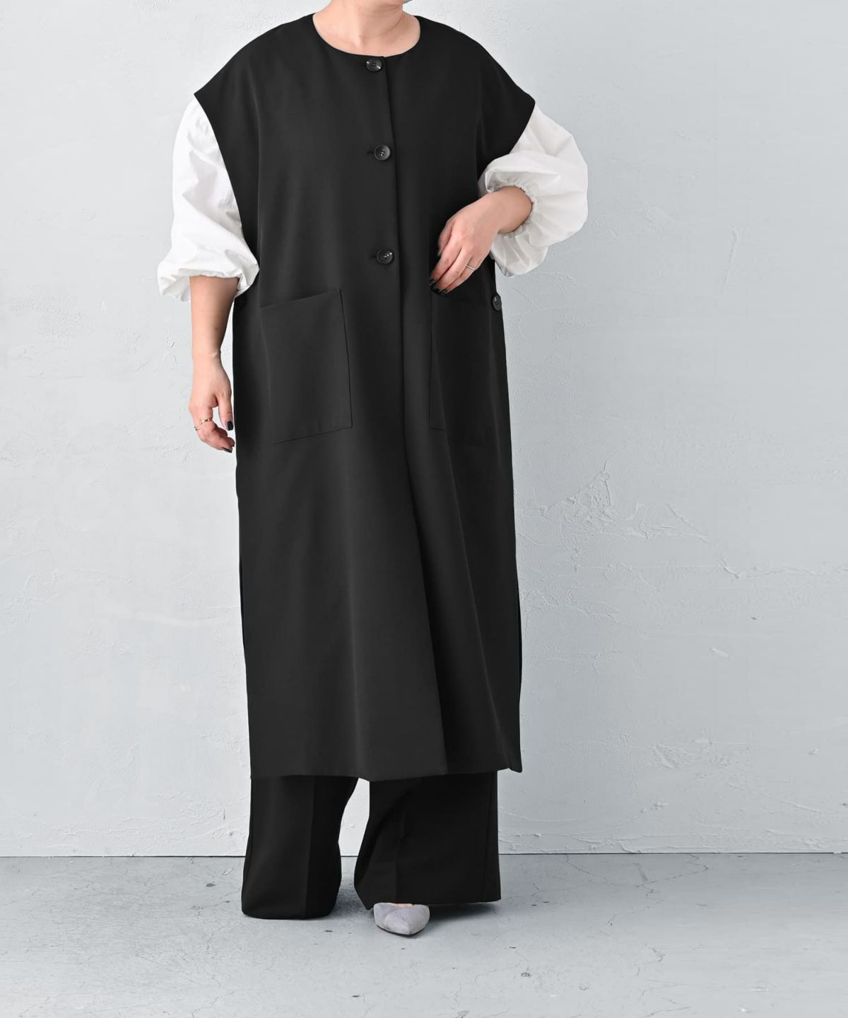 着用イメージ 163cm ブラック