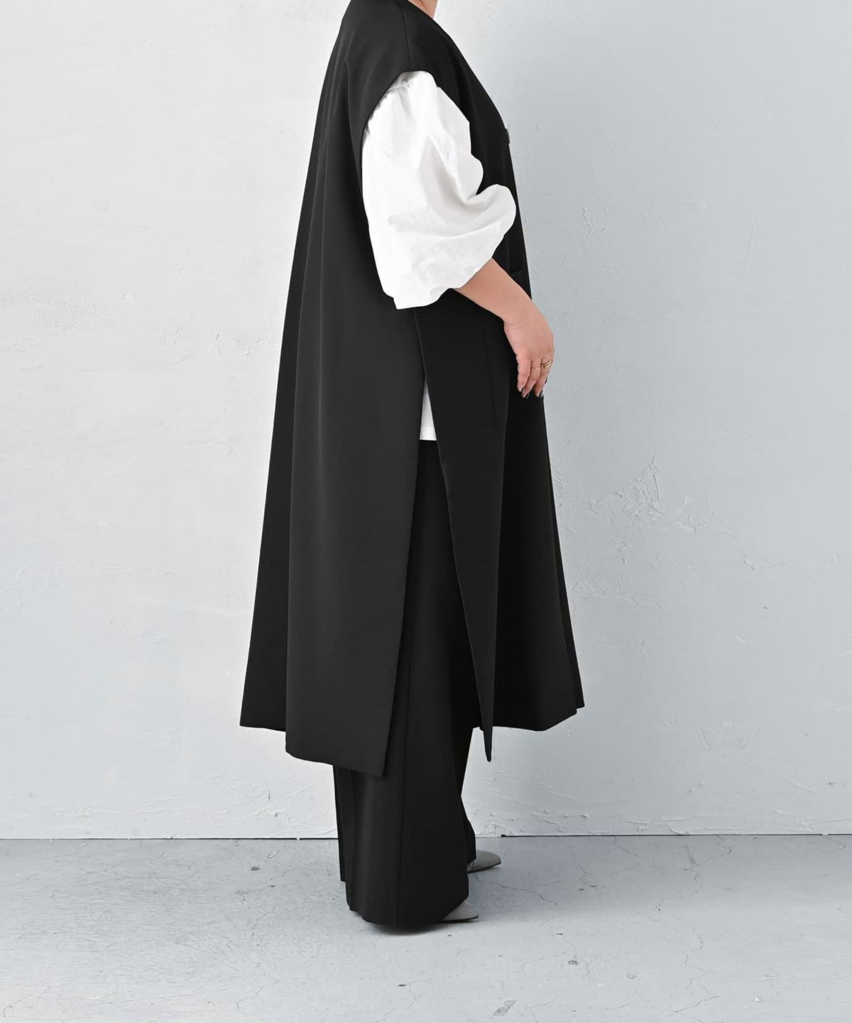 着用イメージ 163cm ブラック