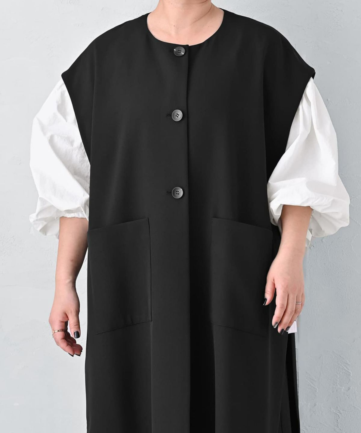 着用イメージ 163cm ブラック