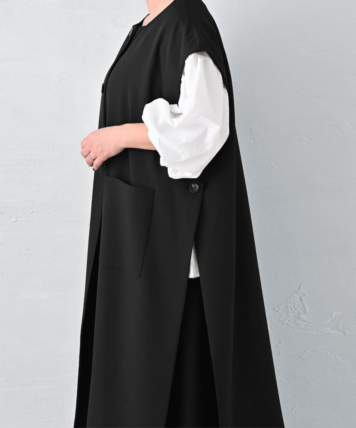 着用イメージ 163cm ブラック