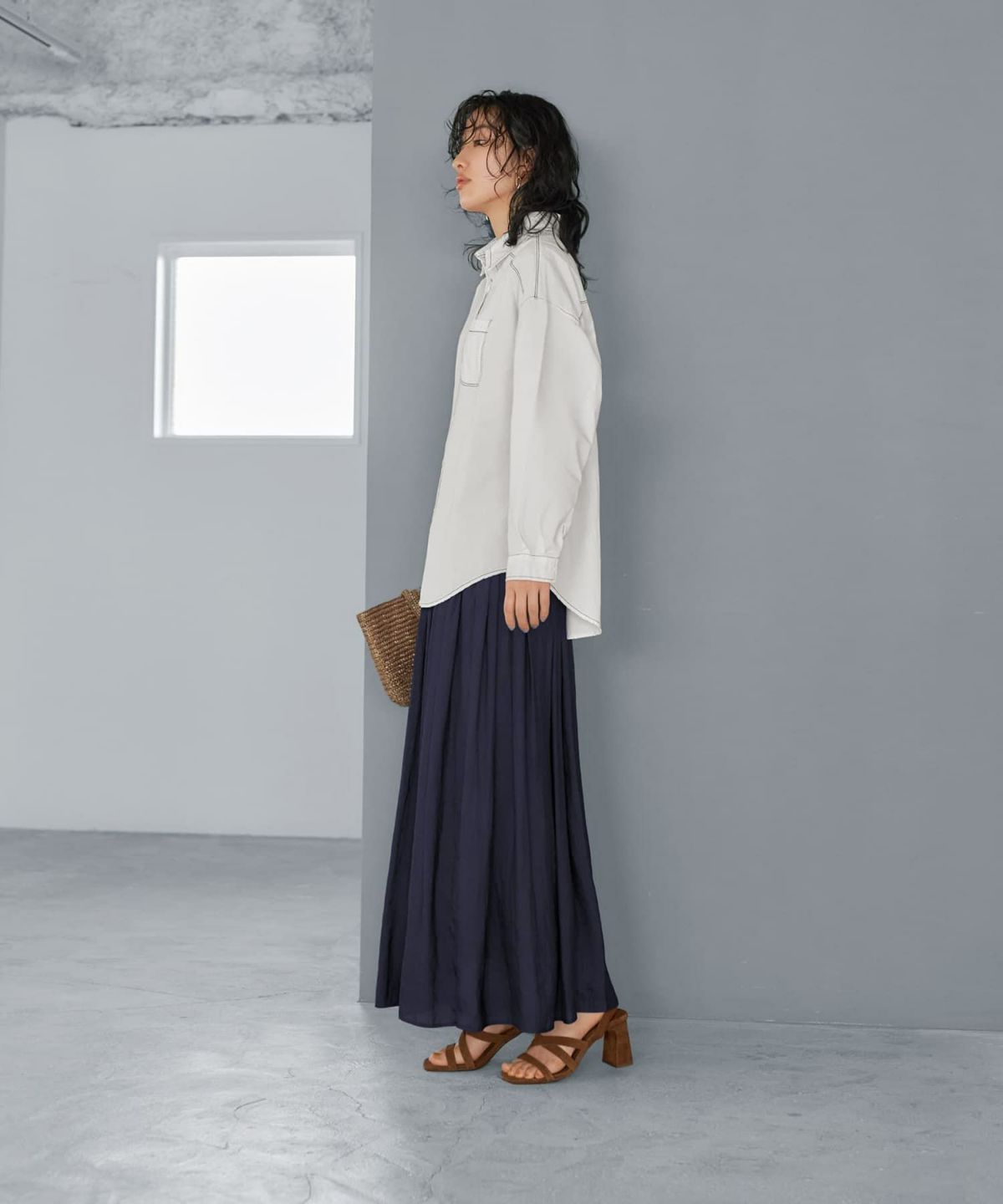 着用イメージ 167cm 着用サイズ 02 ネイビー