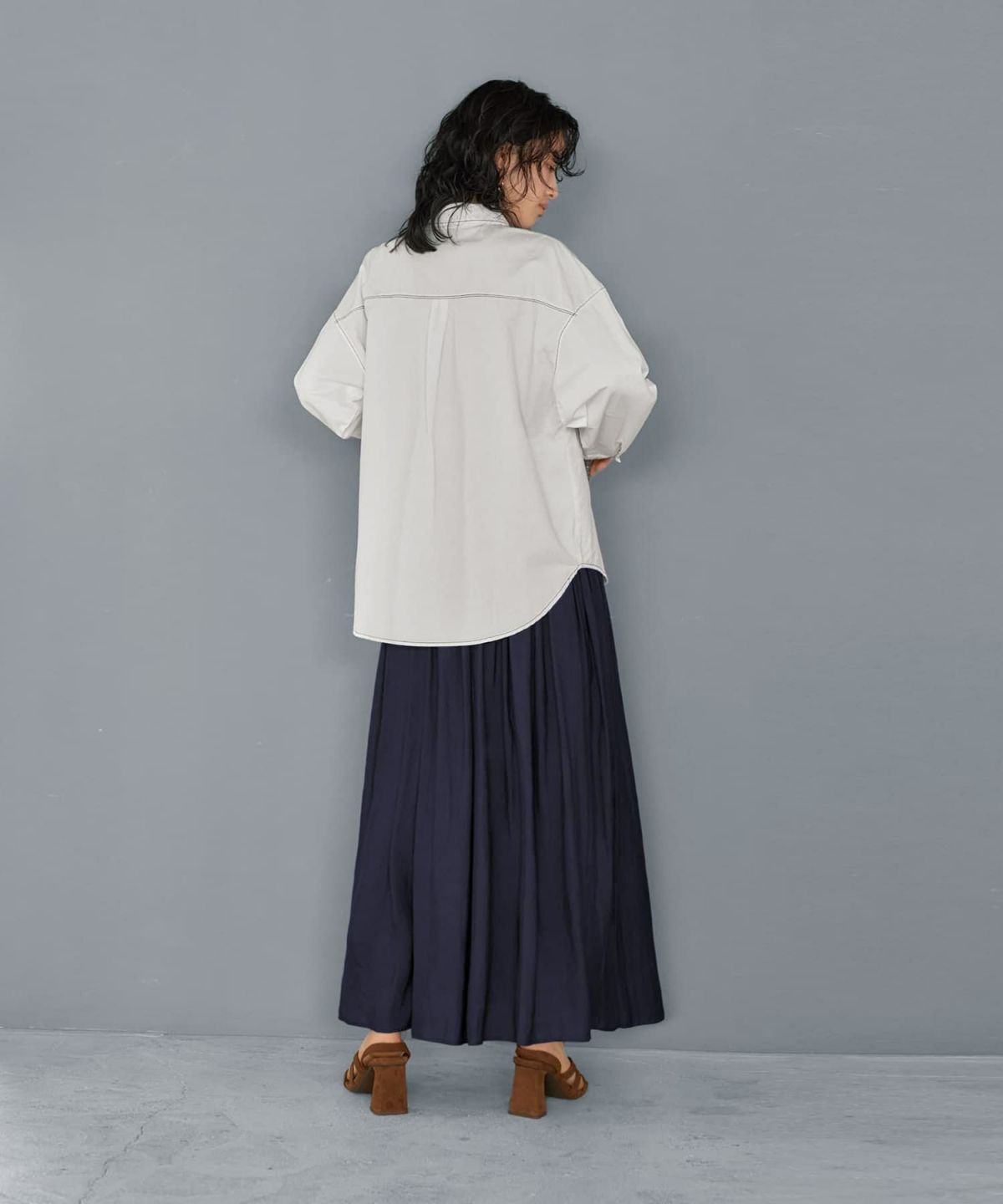 着用イメージ 167cm 着用サイズ 02 ネイビー