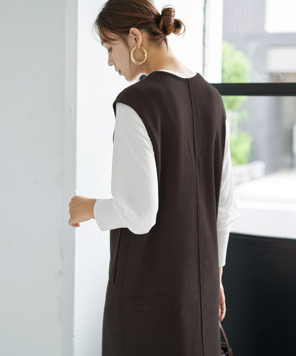 着用イメージ 167cm コーヒー 02サイズ