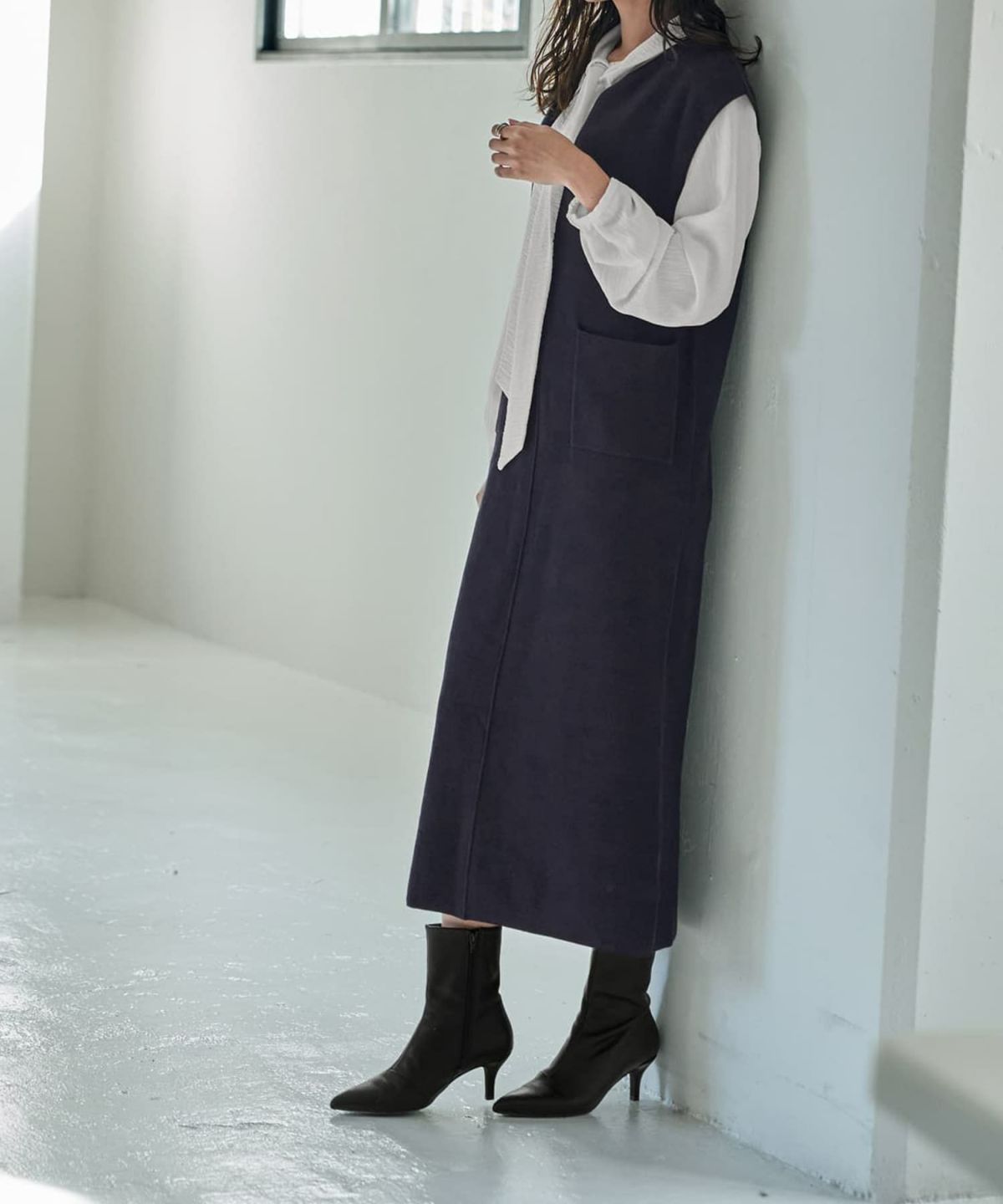 着用イメージ 168cm ネイビー 02サイズ