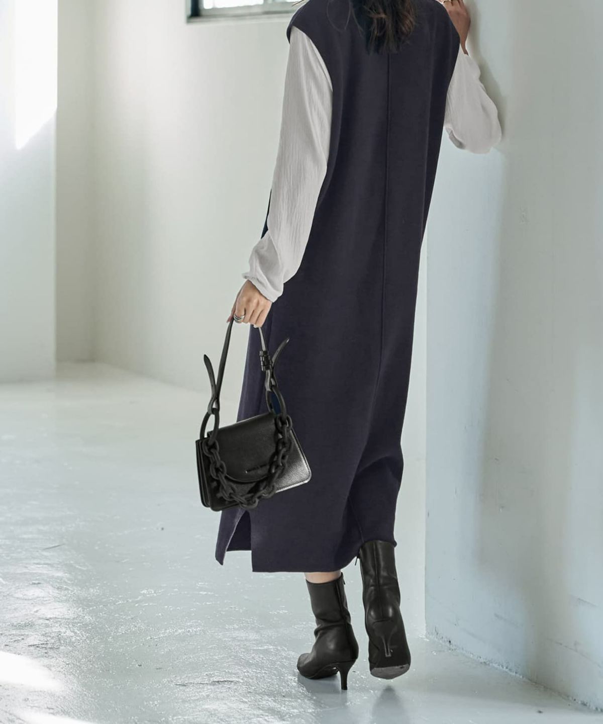 着用イメージ 168cm ネイビー 02サイズ