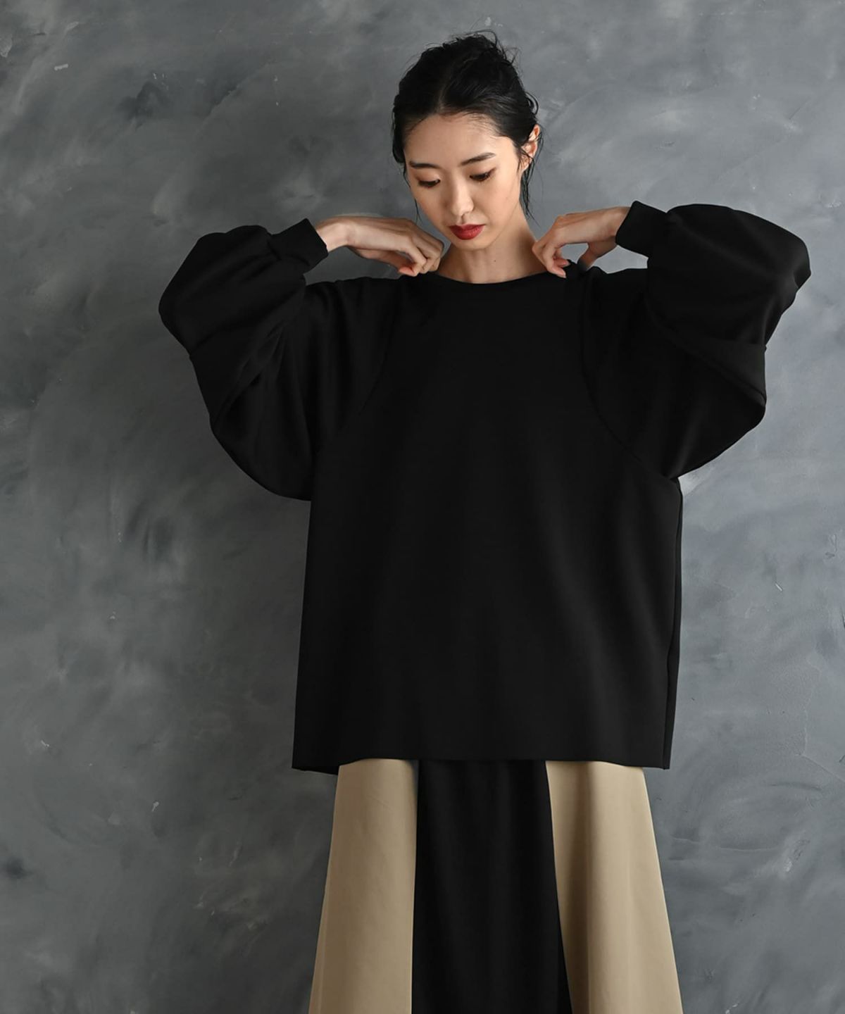 着用イメージ 175cm ブラック