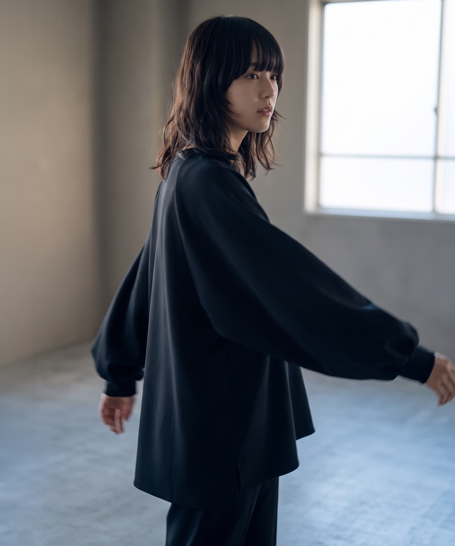 着用イメージ 175cm ブラック