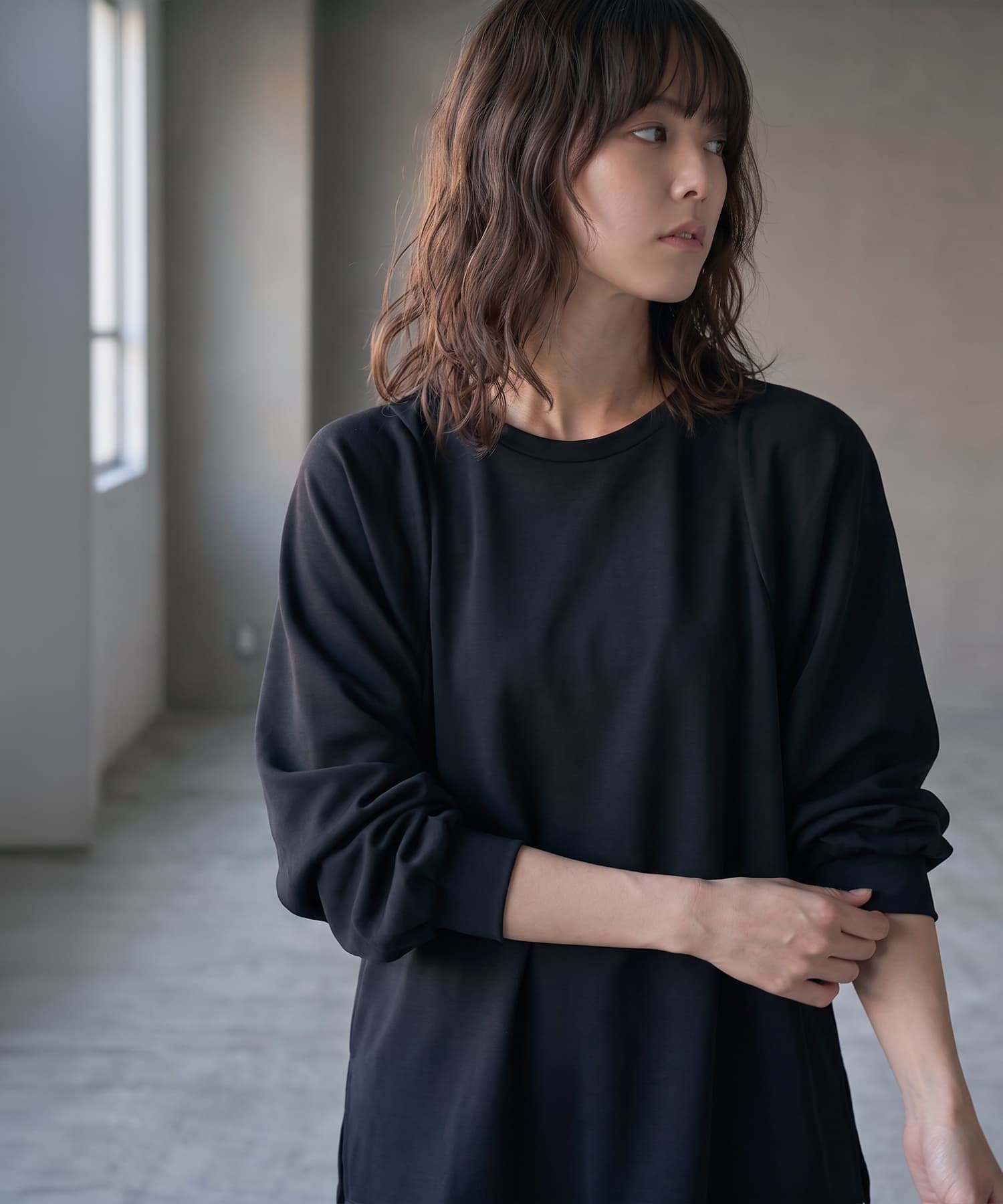 着用イメージ 163cm ブラック