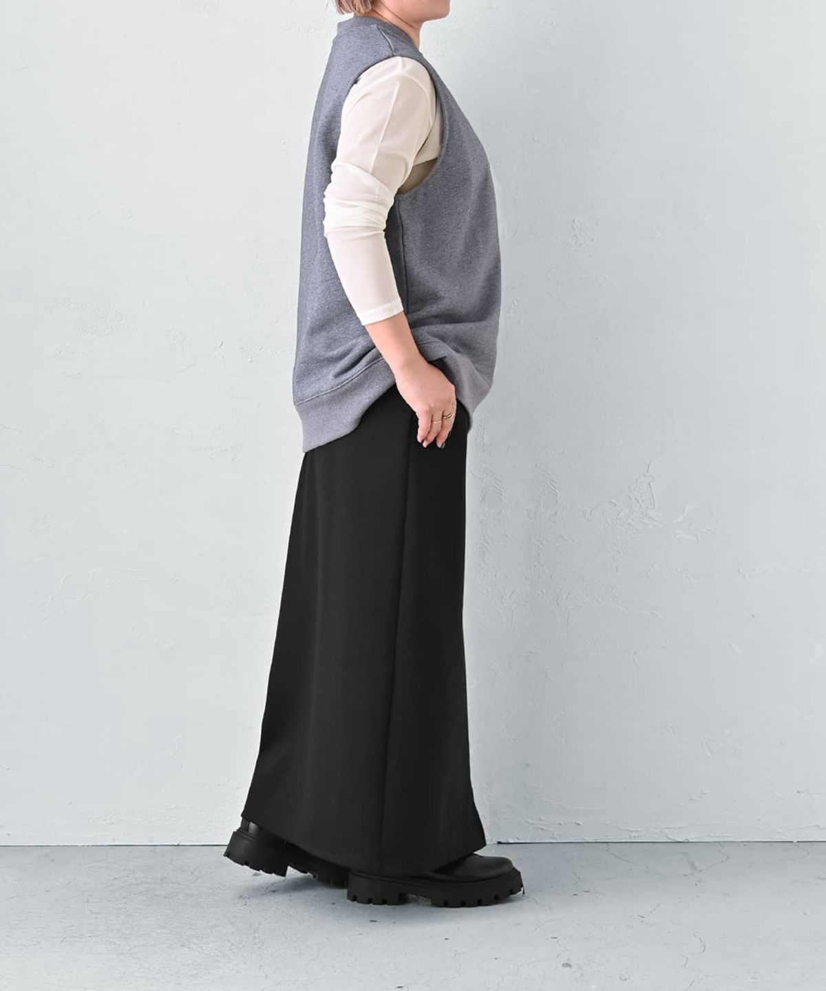  着用イメージ 163cm ブラック
