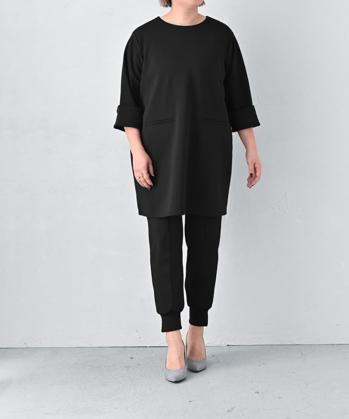 着用イメージ 163cm ブラック