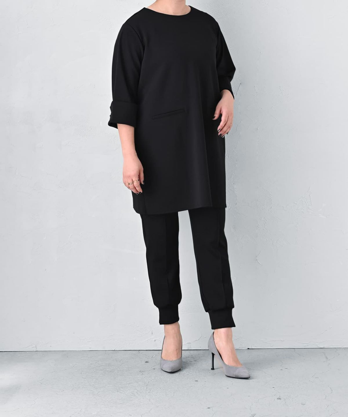 着用イメージ 163cm ブラック
