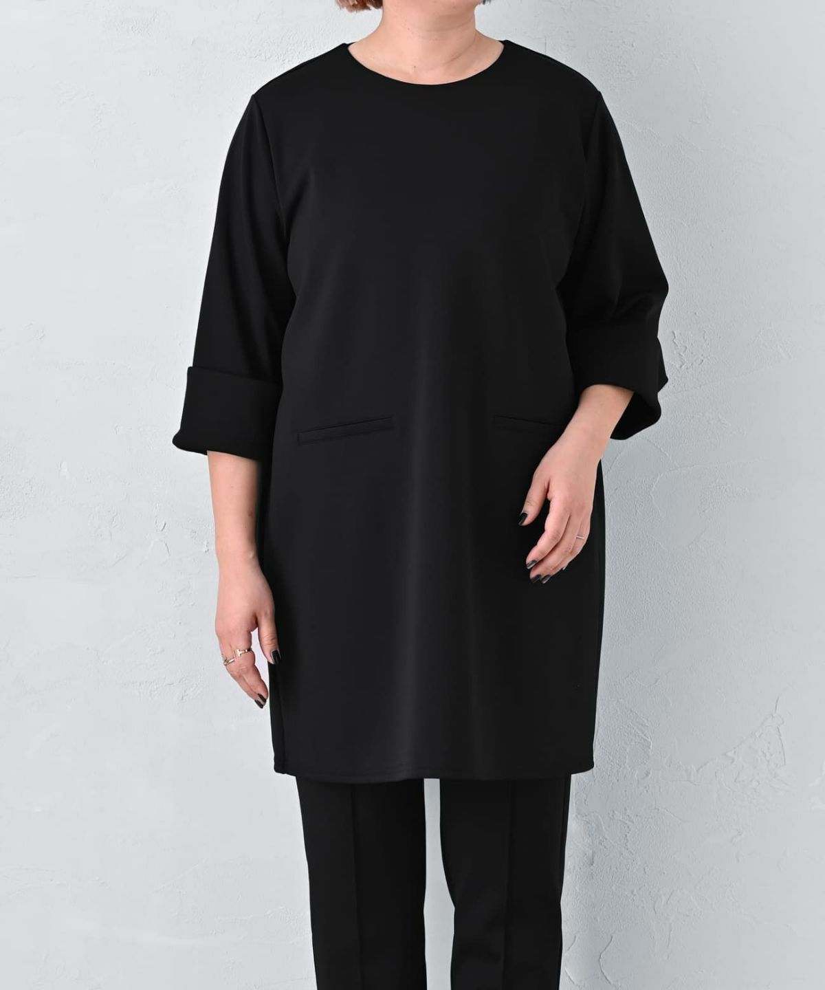 着用イメージ 163cm ブラック