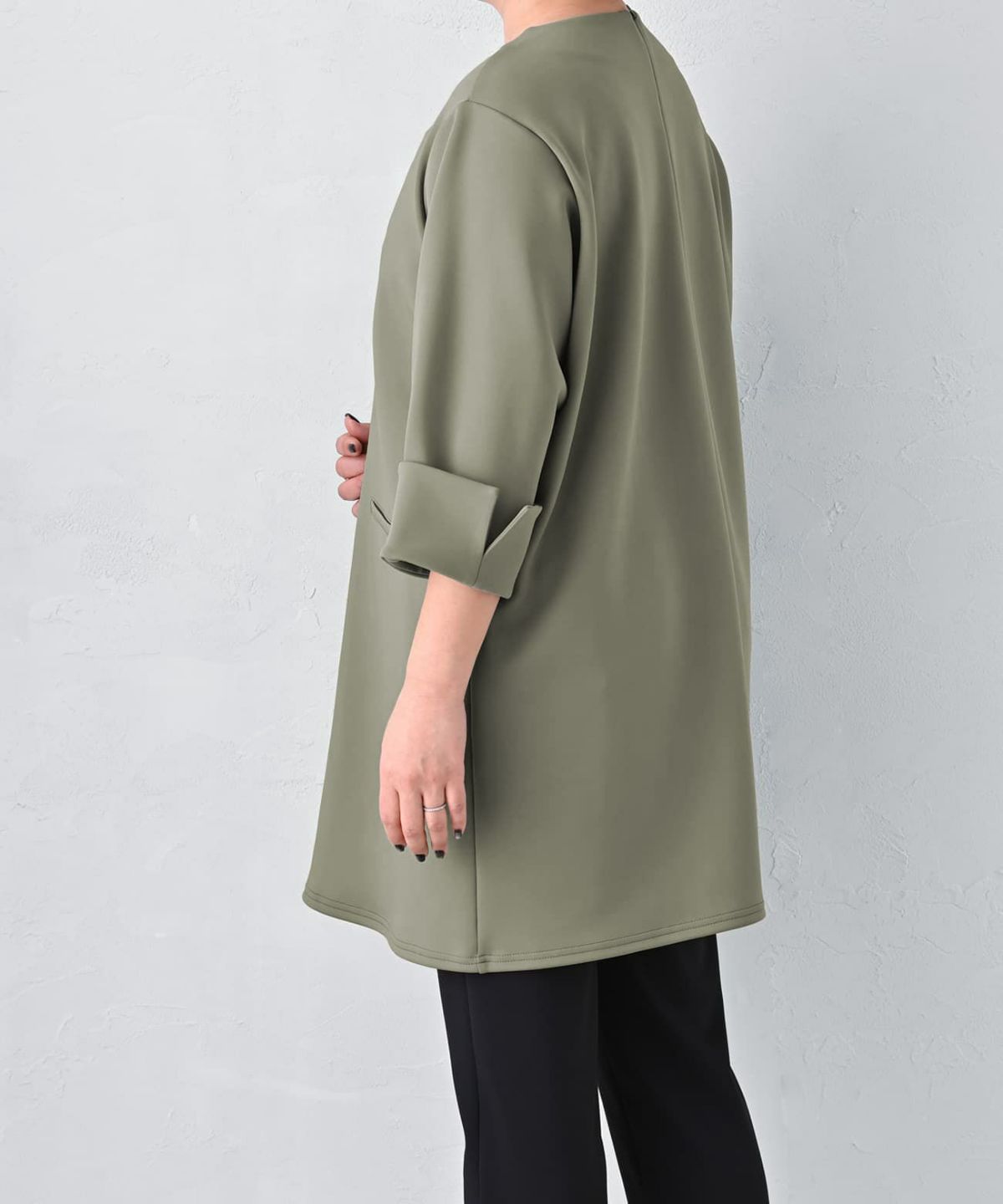 着用イメージ 163cm カーキ