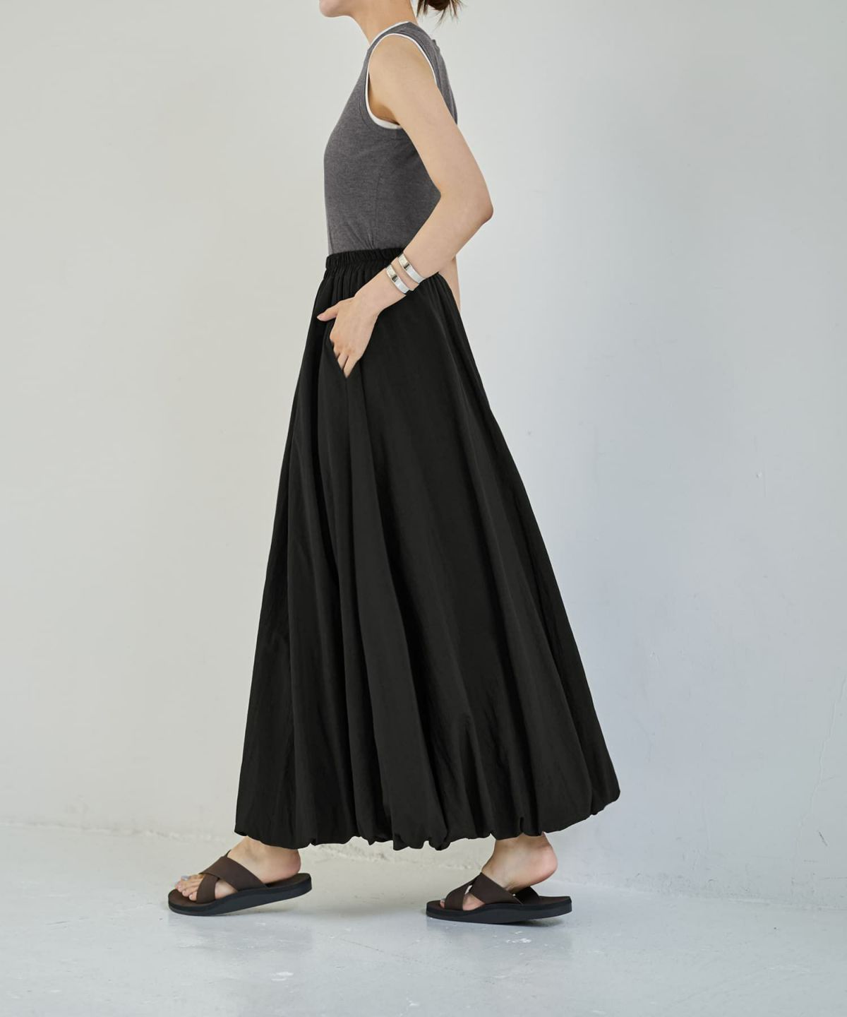 着用イメージ 166cm ブラック