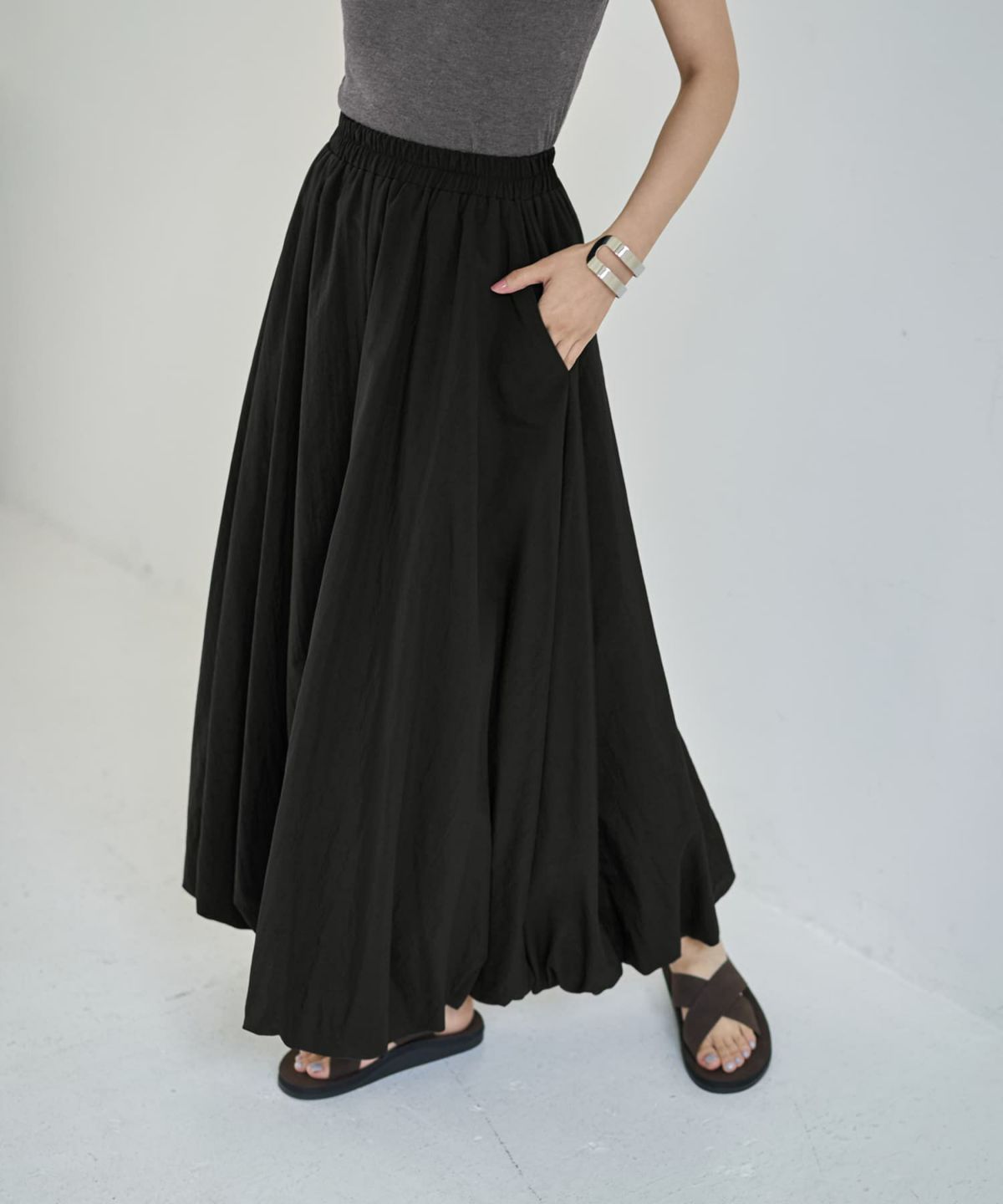 着用イメージ 166cm ブラック