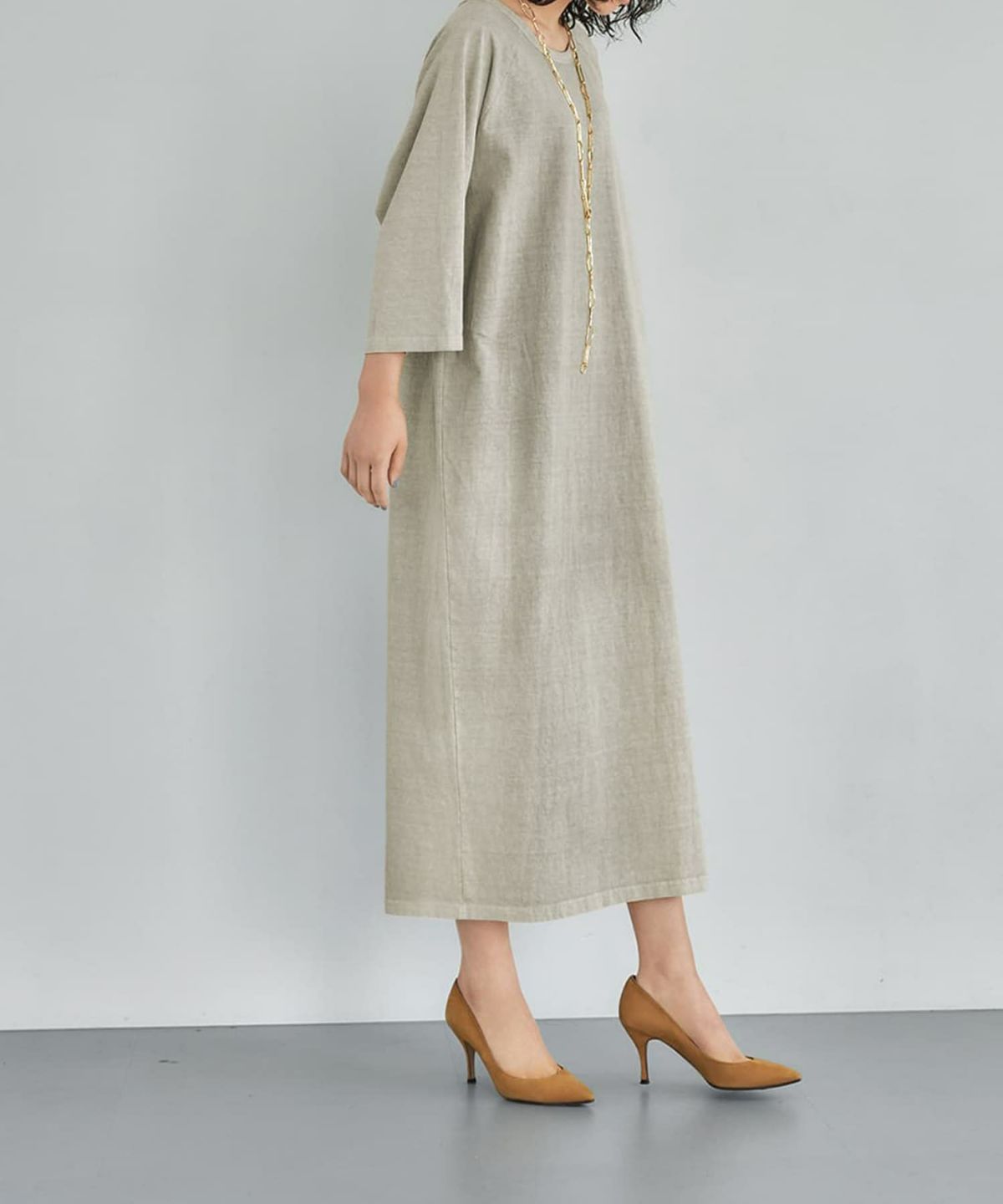 着用イメージ 167cm オリーブベージュ