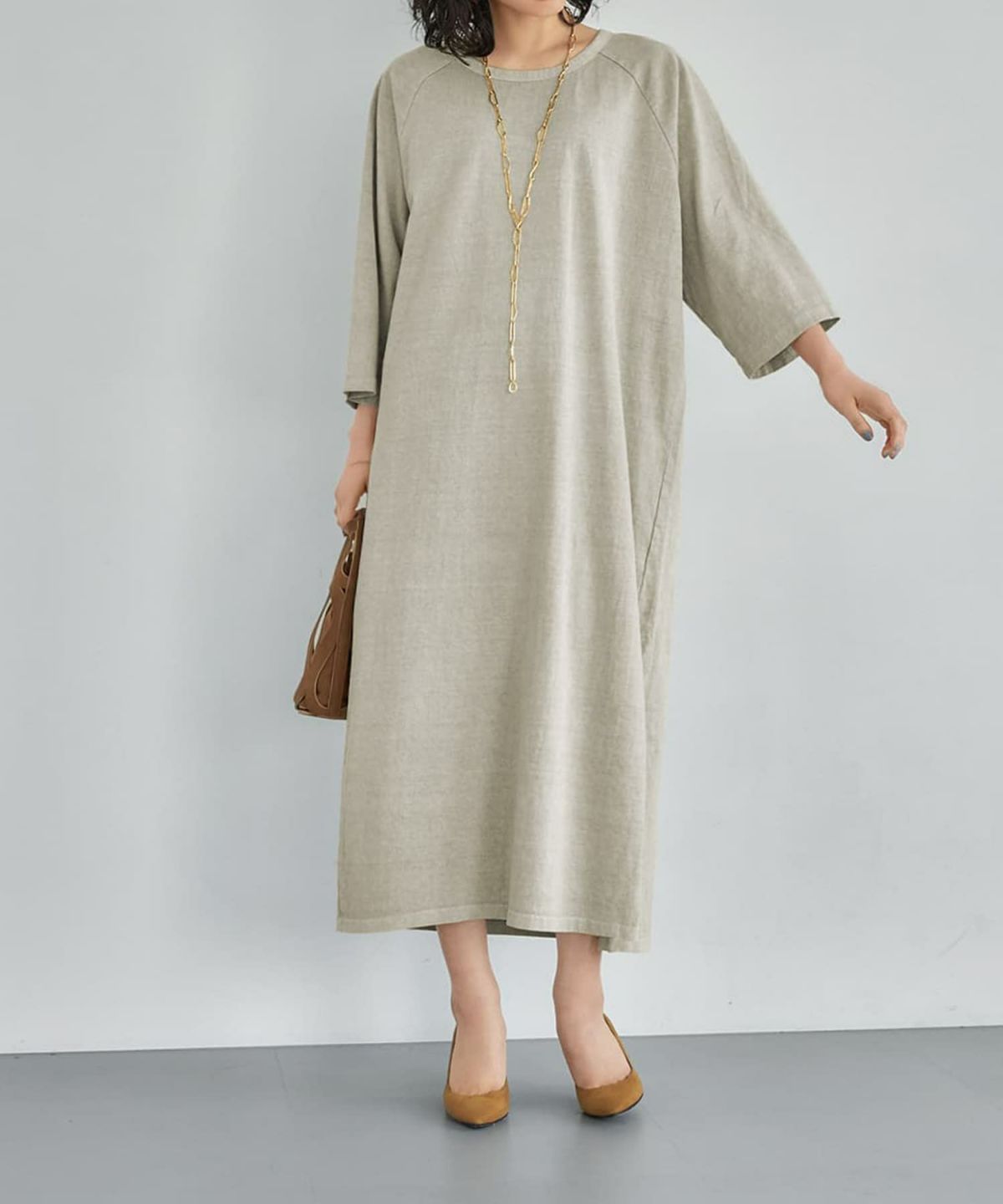 着用イメージ 167cm オリーブベージュ