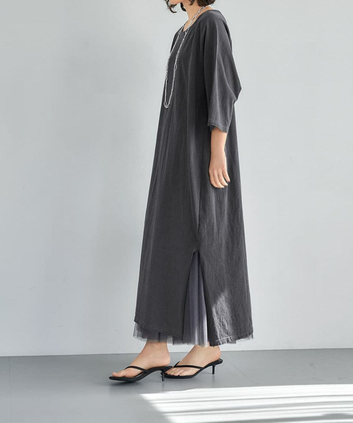 着用イメージ 165cm チャコール