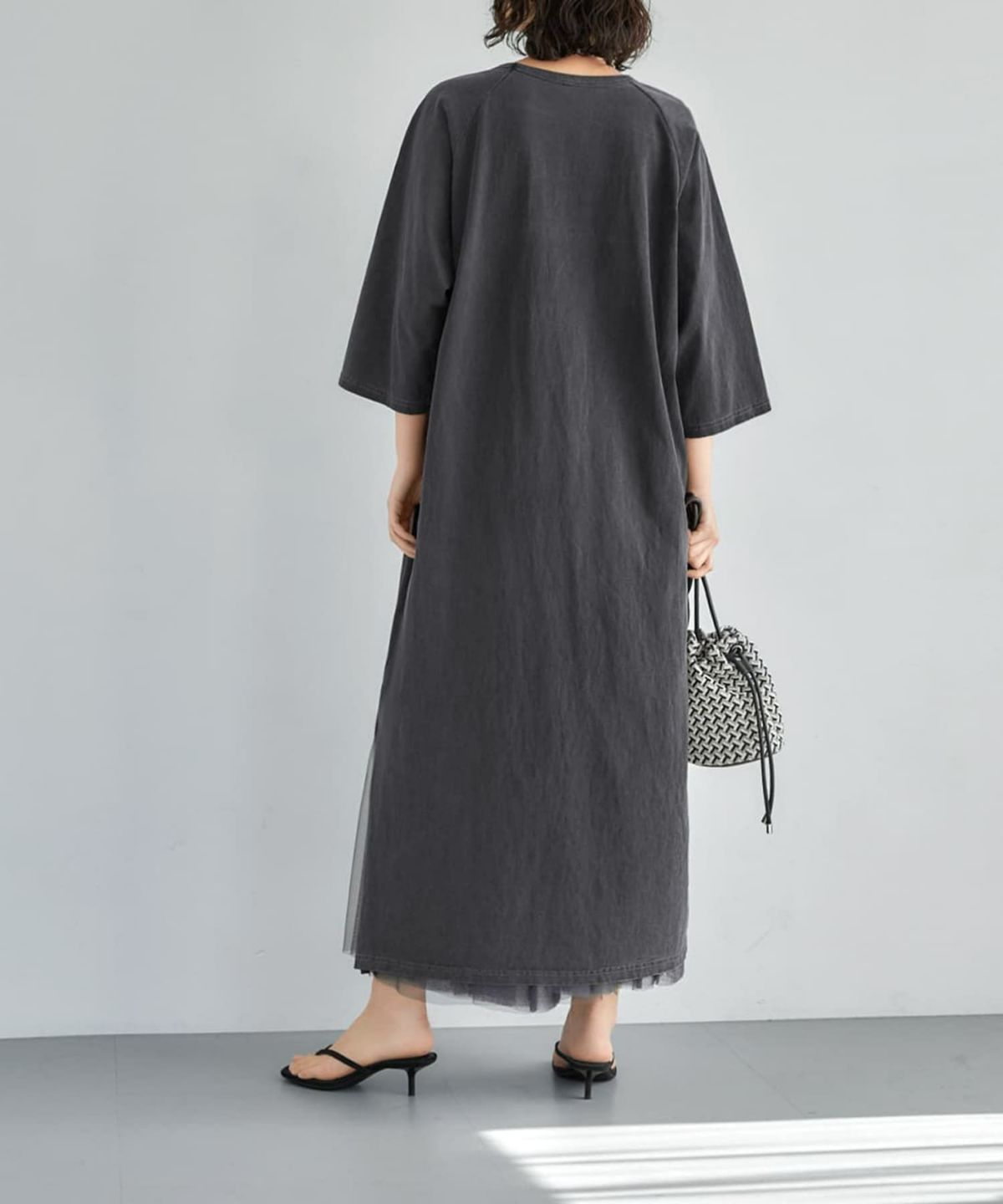 着用イメージ 165cm チャコール