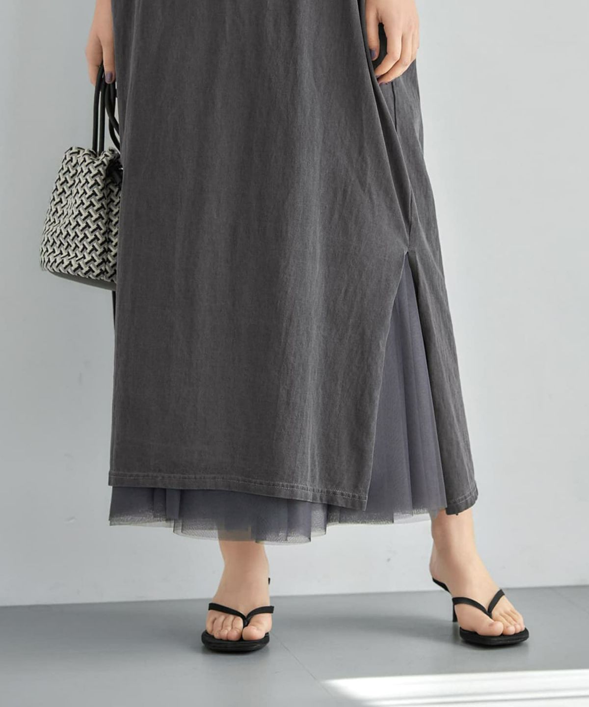 着用イメージ 165cm チャコール