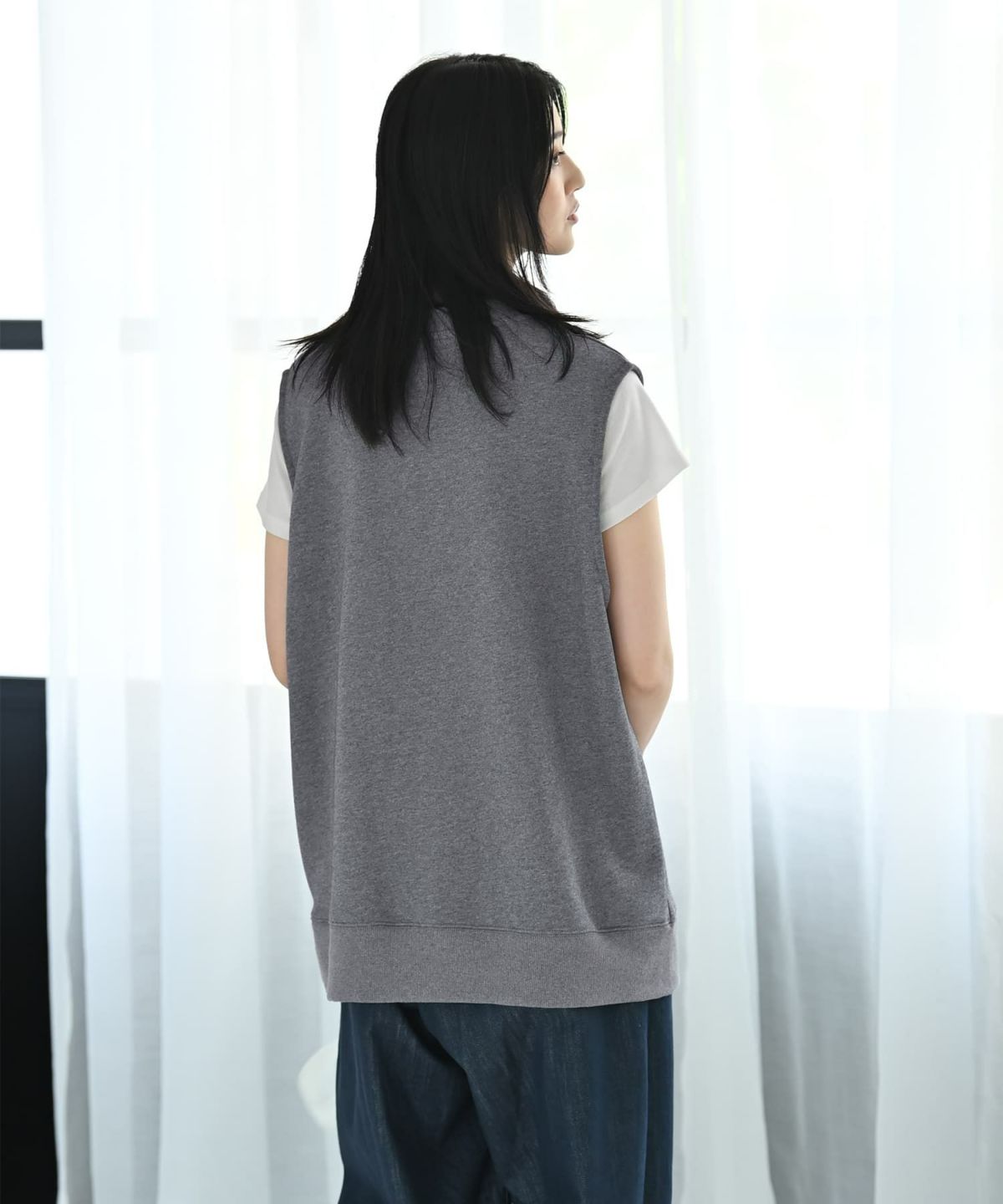 着用イメージ 170cm 杢グレー