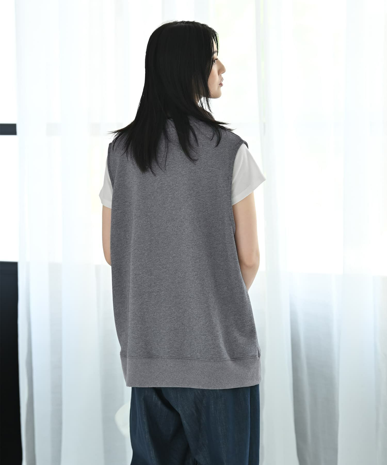 着用イメージ 170cm 杢グレー