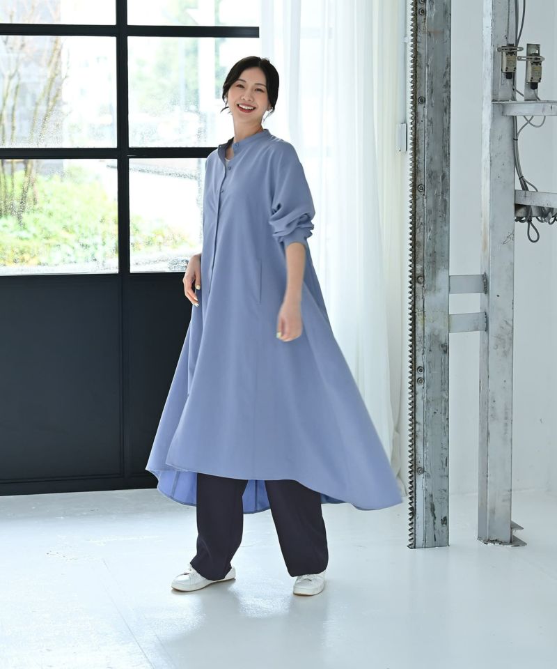 美品✨ styling/ 裾サイドフレア シャツワンピース BLK 001】フレアシャツワンピース | おしゃれな大人レディース