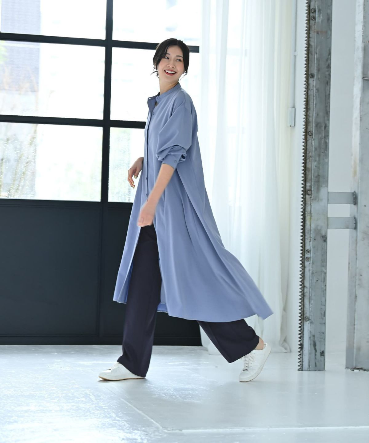 着用イメージ 172cm ブルー