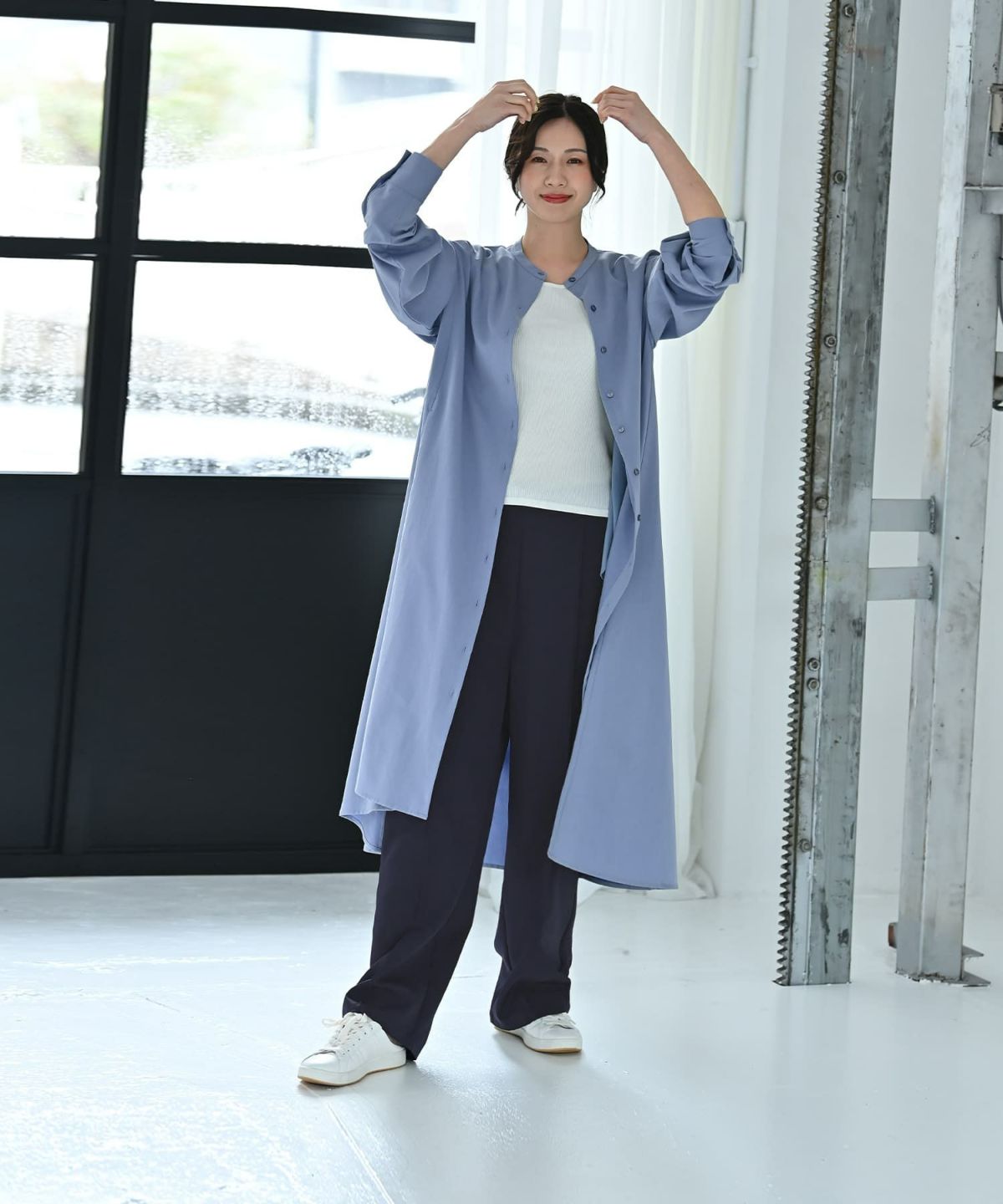 着用イメージ 172cm ブルー