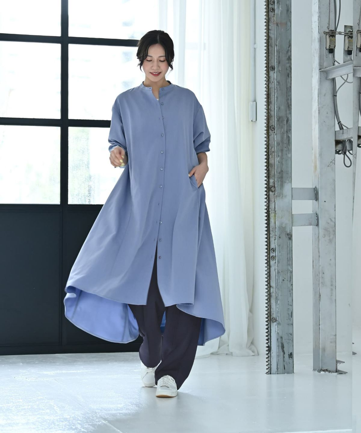 着用イメージ 172cm ブルー