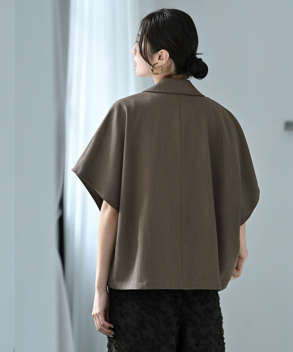 着用イメージ 170cm チャコールグレー