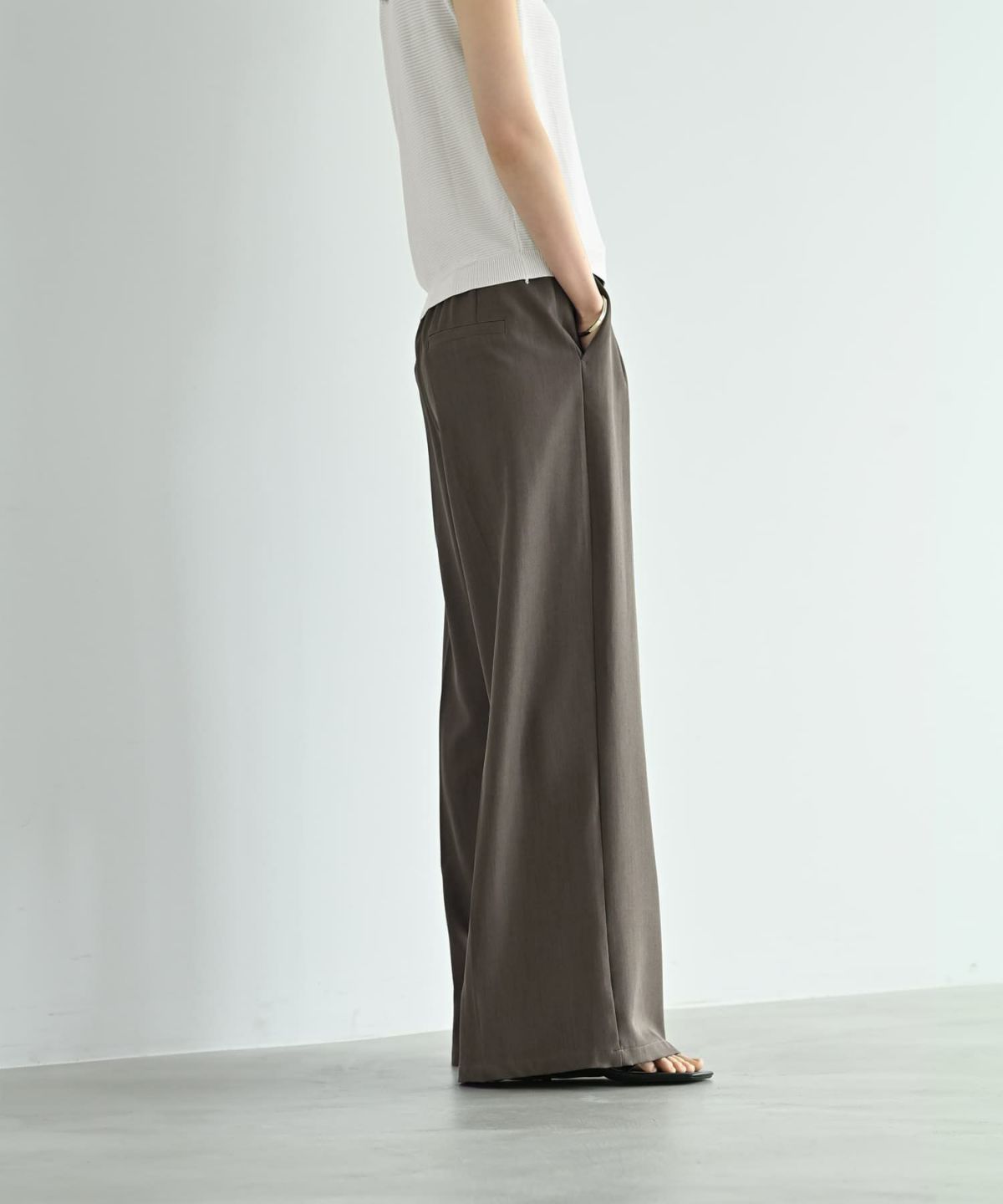 着用イメージ 170cm チャコールグレー