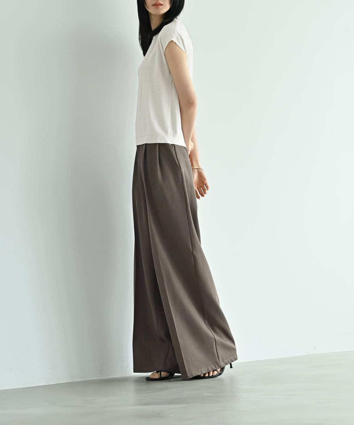 着用イメージ 170cm チャコールグレー