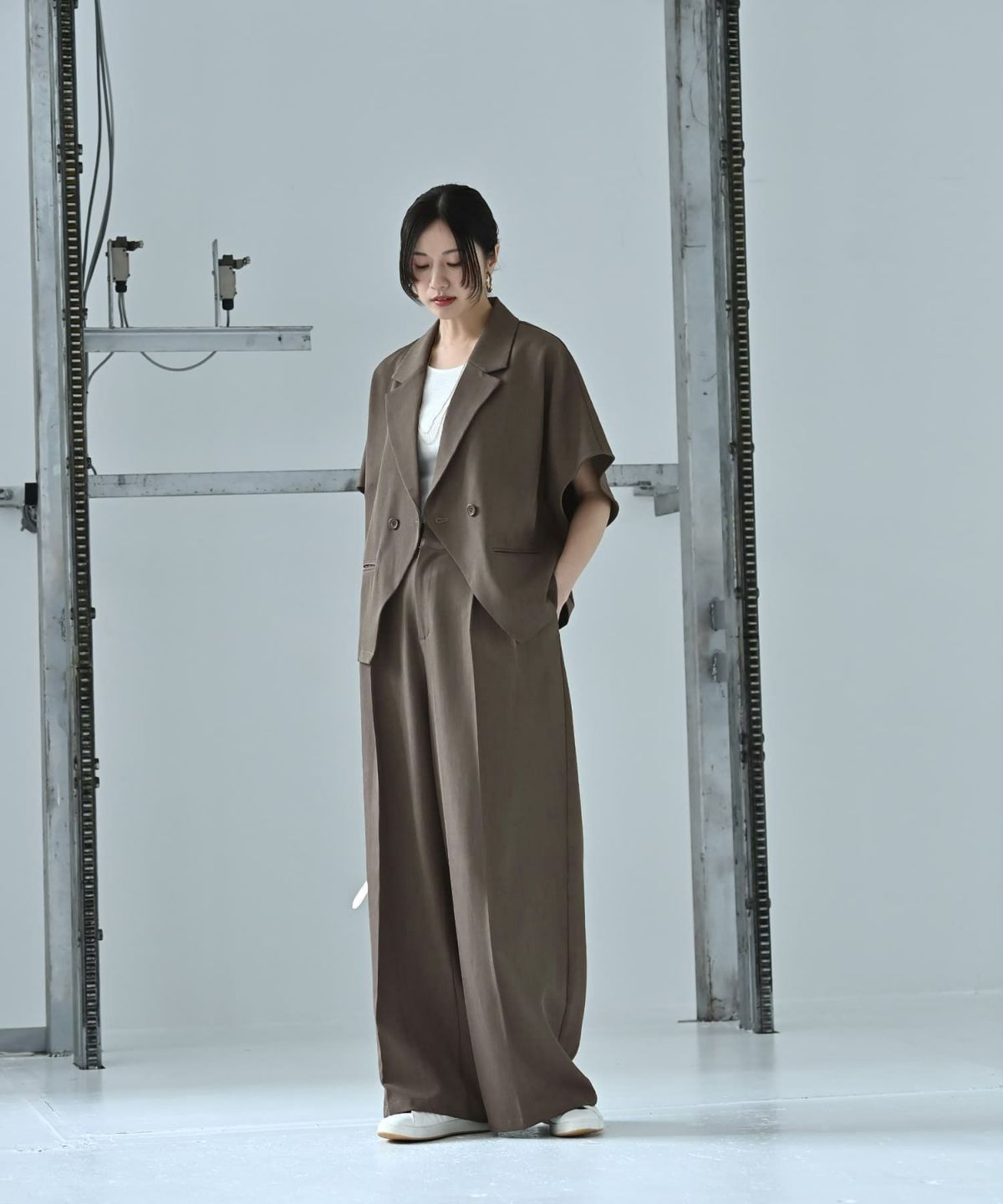 着用イメージ 170cm チャコールグレー