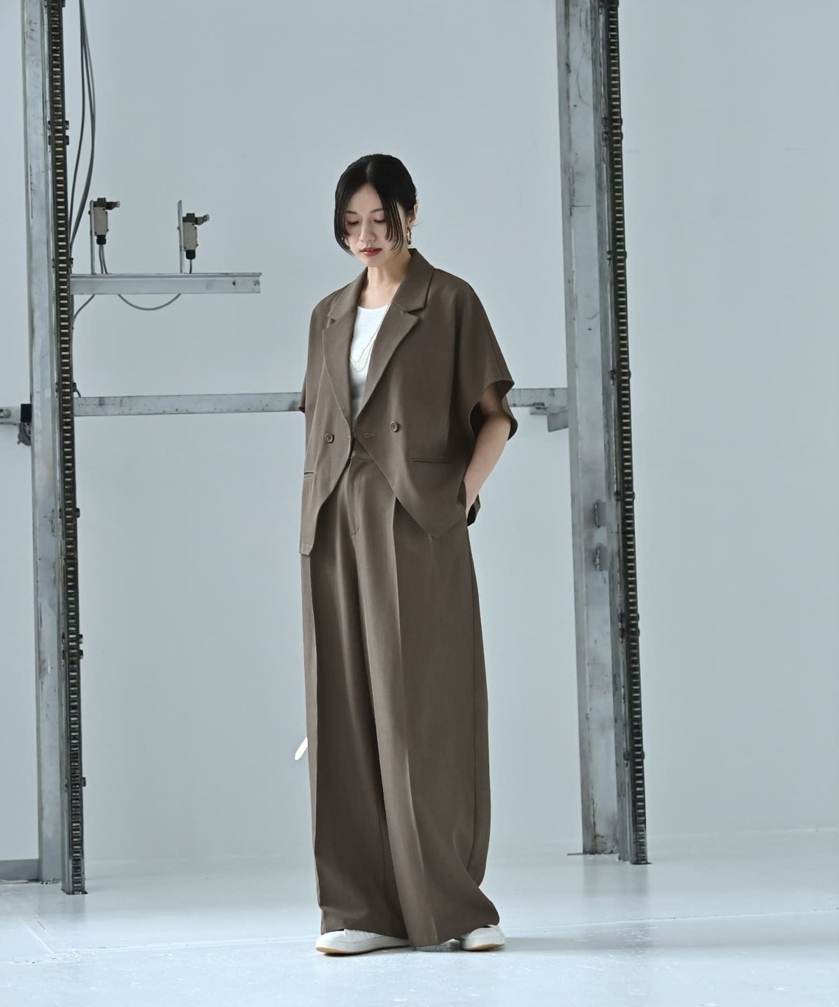 着用イメージ 170cm チャコールグレー