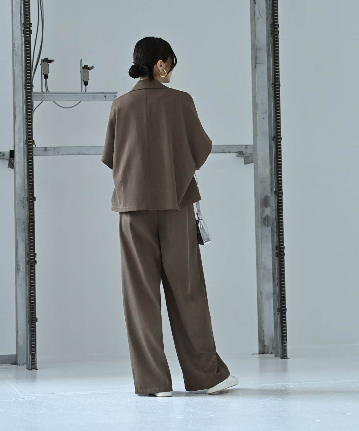 着用イメージ 170cm チャコールグレー