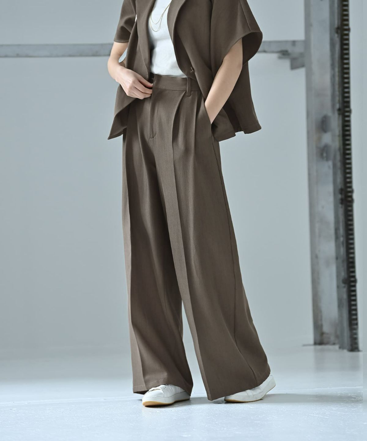 着用イメージ 170cm チャコールグレー