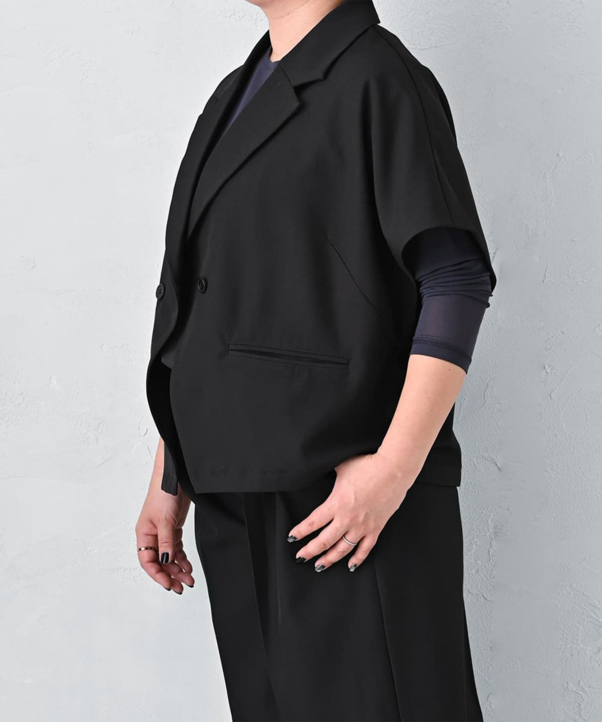 着用イメージ 163cm ブラック