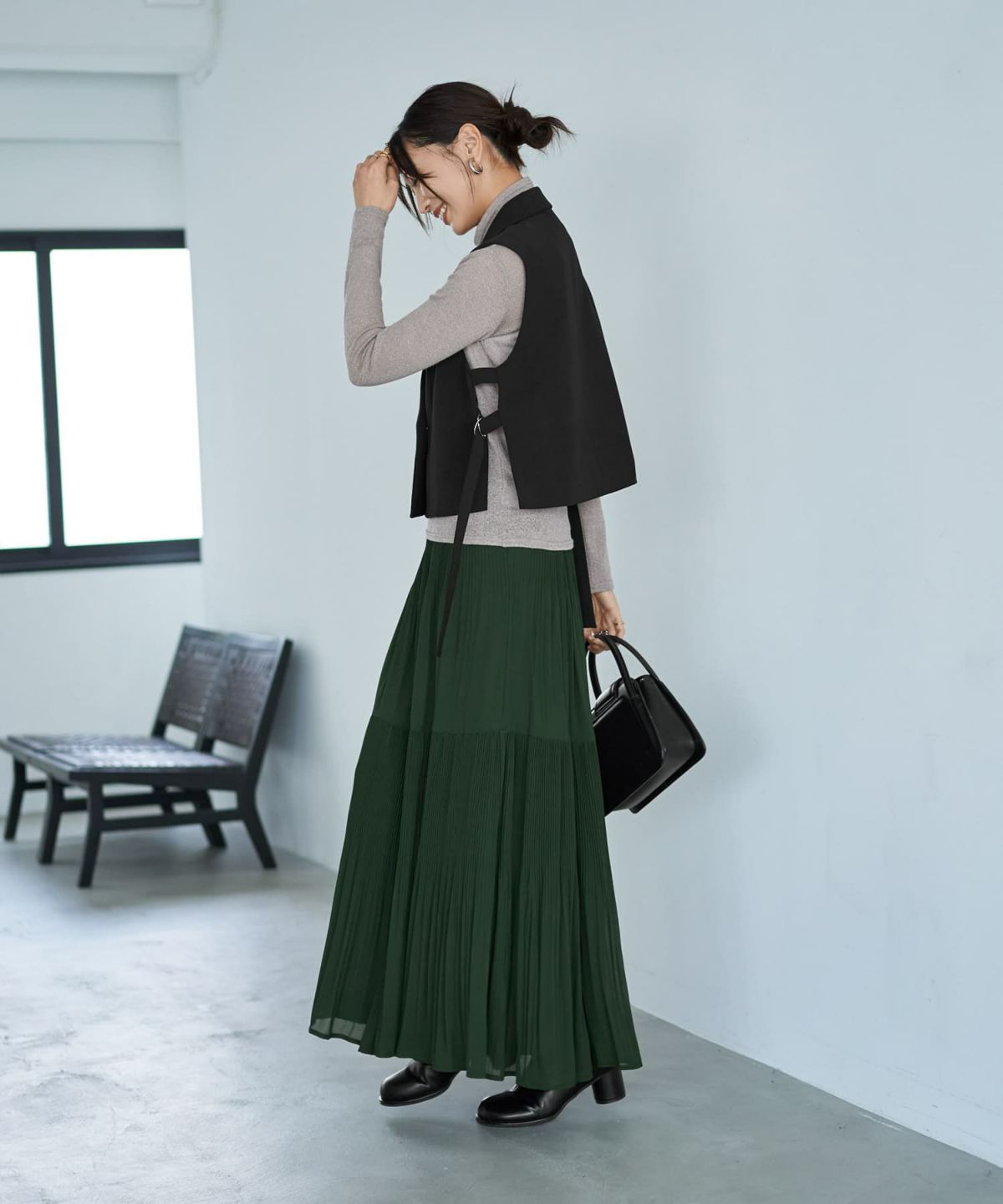 着用イメージ 166cm　ブラック